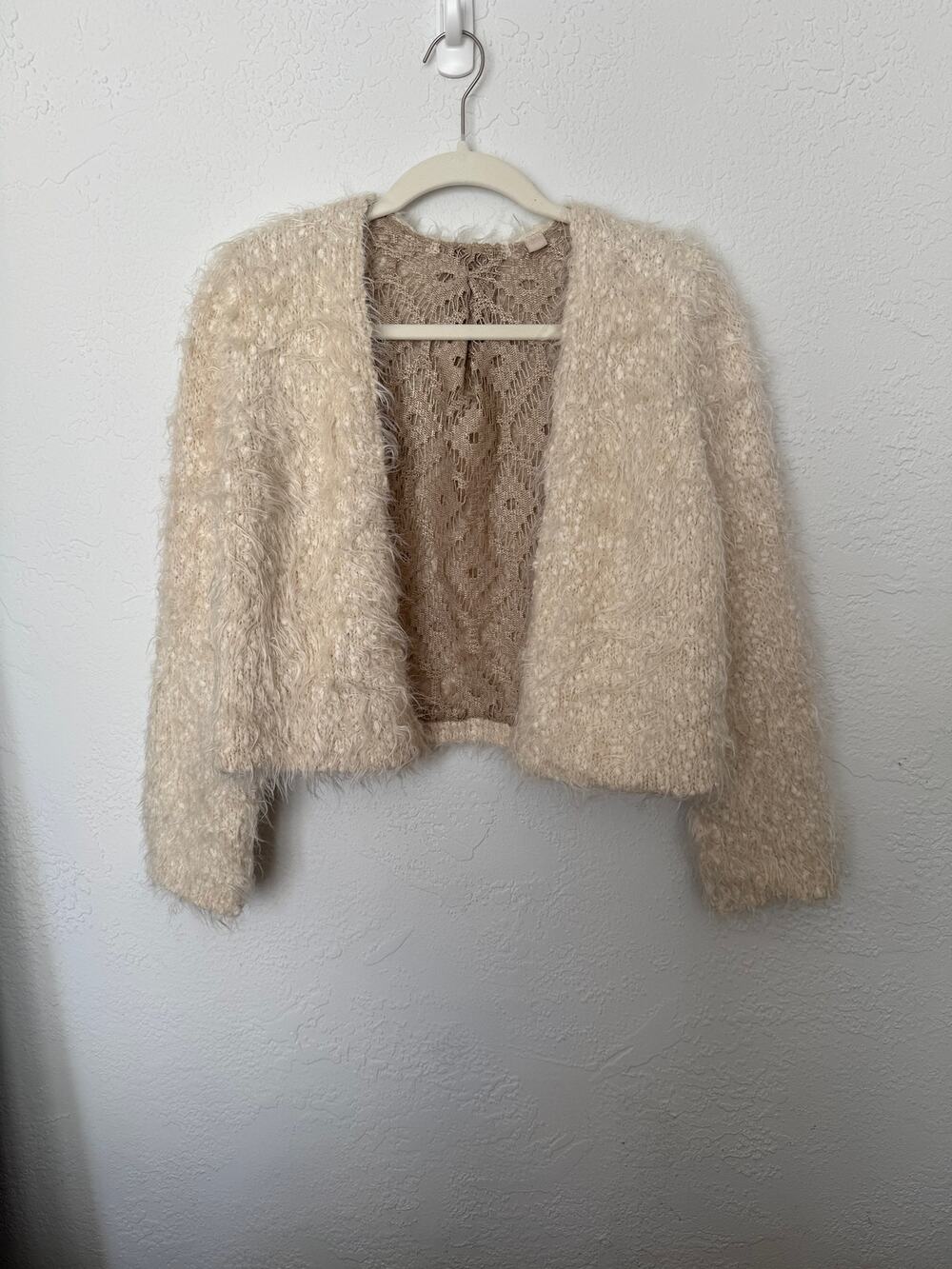 Vintage-Inspired Open Front Cardigan-Small